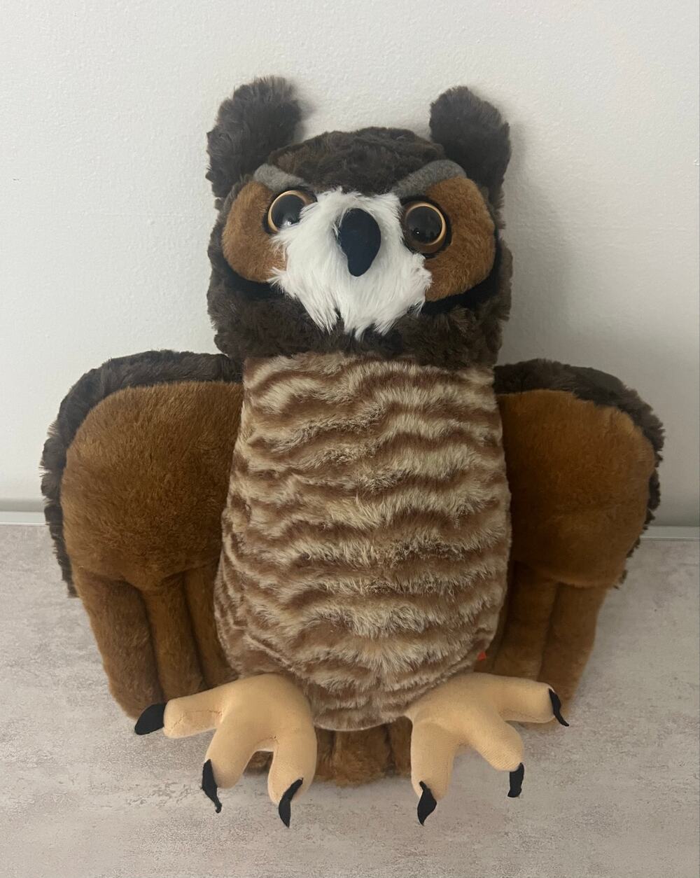 Wild Republic Great Horned Owl Plush 12" Stuffed Animal Plush Toy